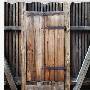 Farmhouse Barn Door Shower Curtain~NEW~